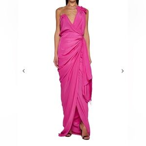 NWT size 38 Lanvin Asymmetric Sleeveless Ruffled Dress